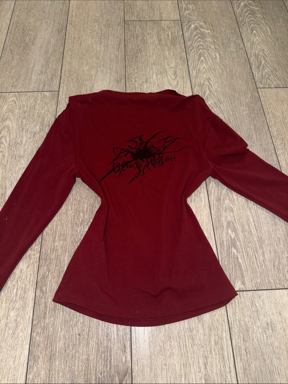 Women’s Long Sleeve Red Graphic Top